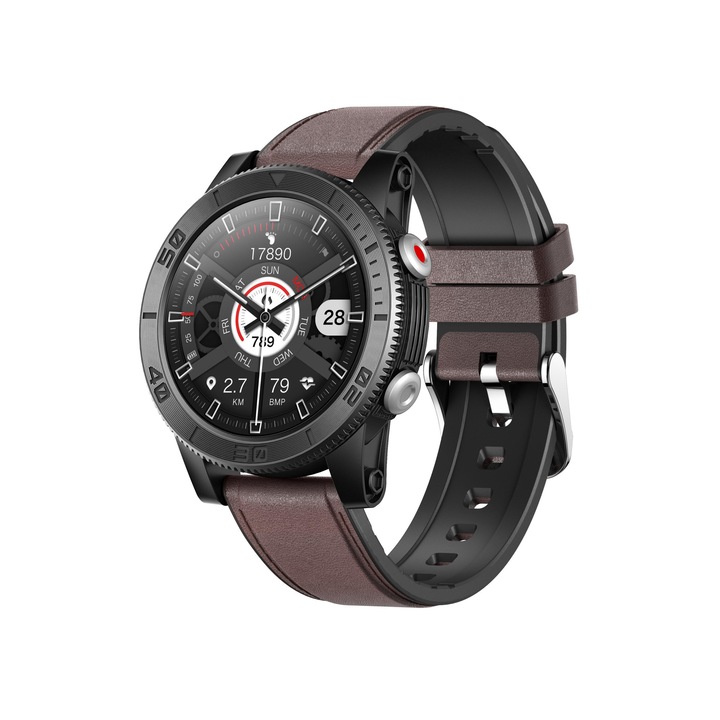 Ceas inteligent Bemi Voyager curea neagra + maro