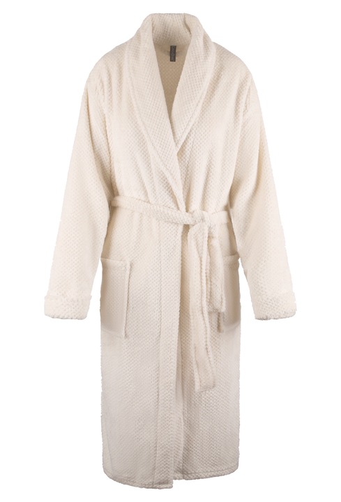 LingaDore, Halat de baie cu buzunare frontale, Alb murdar