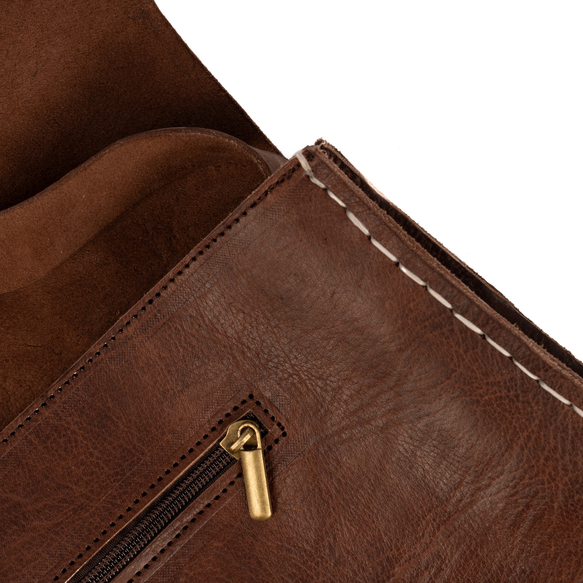 Geanta Messenger Vintage Meknes, din piele naturala full grain, maro, 39x26x10 cm