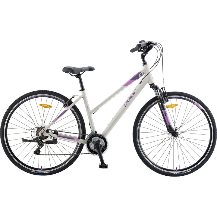 Градски велосипед Polar Athena 2023 - 28 инча, L, сребристо-лилав