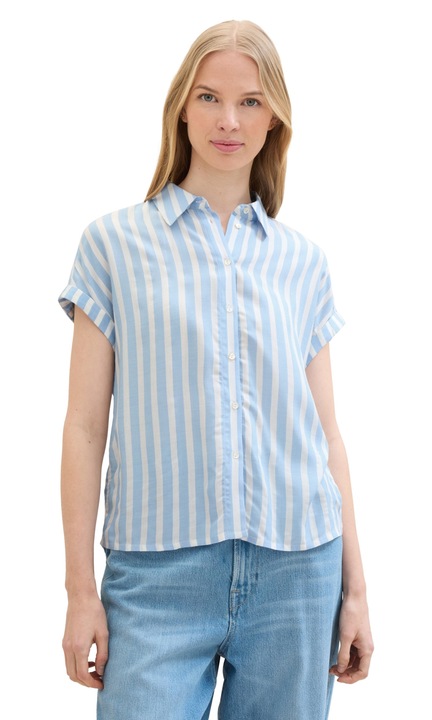 Női blúz TOM TAILOR, 7372, Viskóz, Blue Mist