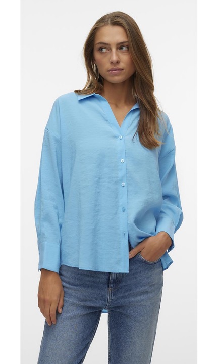 Nagyméretű selyemblúz - VMQUEENY alkalmi felső, Kék