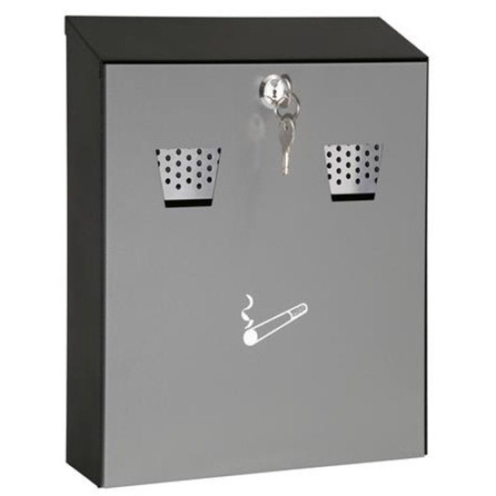 Wedo Fali hamutartó, acél, két nyílással, szürke/fekete