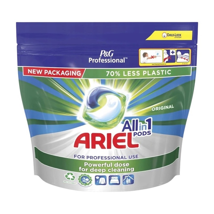 Capsule detergent rufe, Ariel, 45 capsule