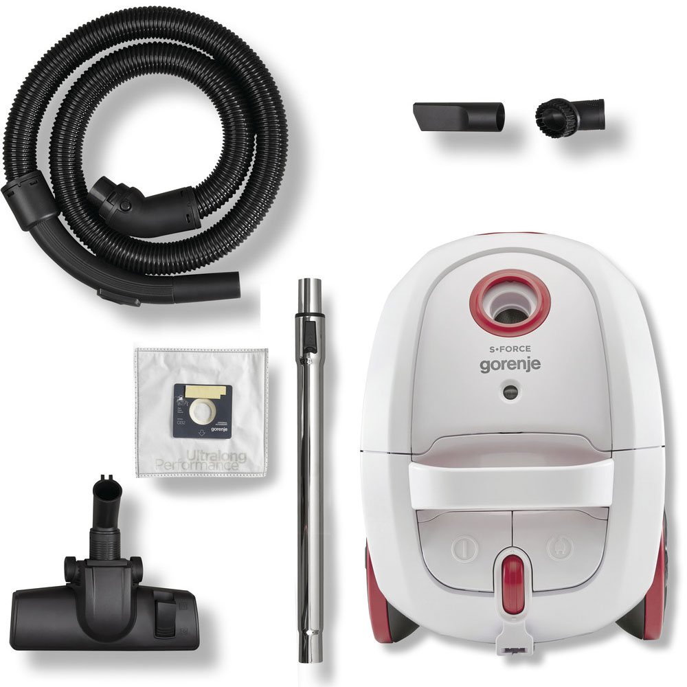 Aspirator cu canistra Gorenje VCE21SFWRR cu sac, alb