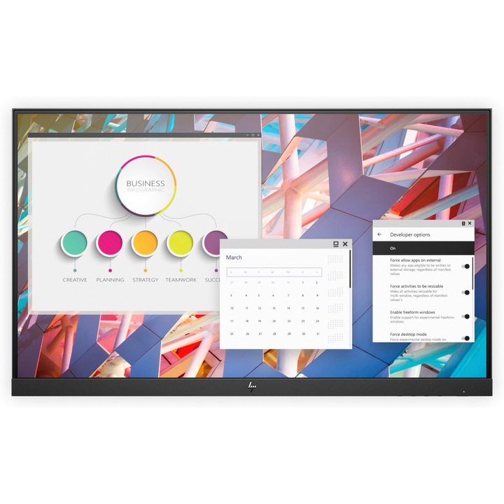 HP E24 G4, Monitor Full HD, 23,8" válaszidő 5ms, fekete/ezüst