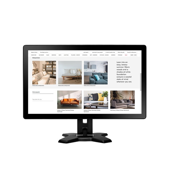 AG Neovo TX-2401 LED monitor, Full HD, 23,8", fekete, 1920x1080 pixel