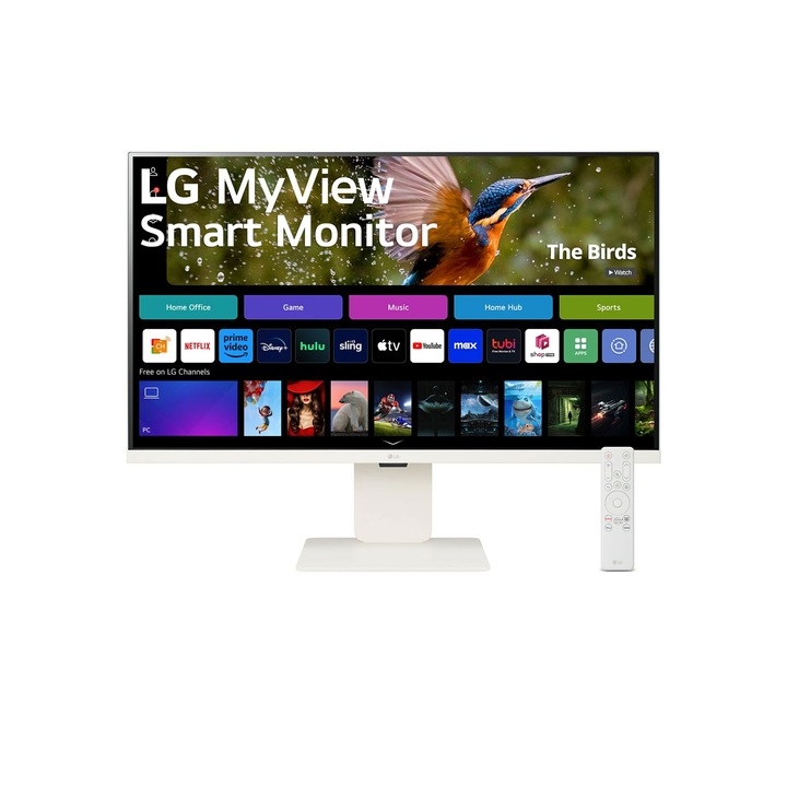 Monitor LG 32SR83U-W, 4K Ultra HD, Smart, LED, 31,5", fehér, 80 cm