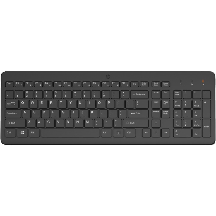 Tastatura wireless HP 225, full-size, universala, negru