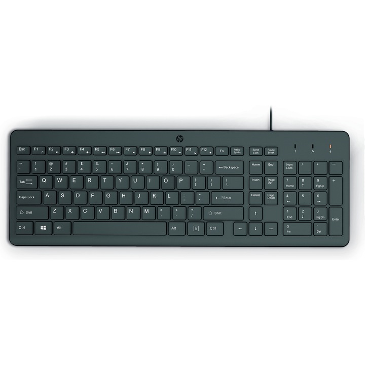 Tastatura HP 150, Full-size, USB, Negru