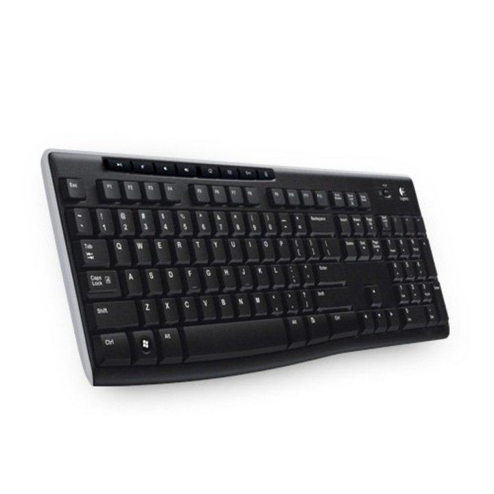 Tastatura Wireless Logitech K270, Full-size, Negru