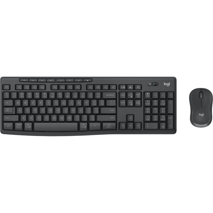 Комплект клавиатура и мишка, Logitech MK370, безжична/Bluetooth, черна