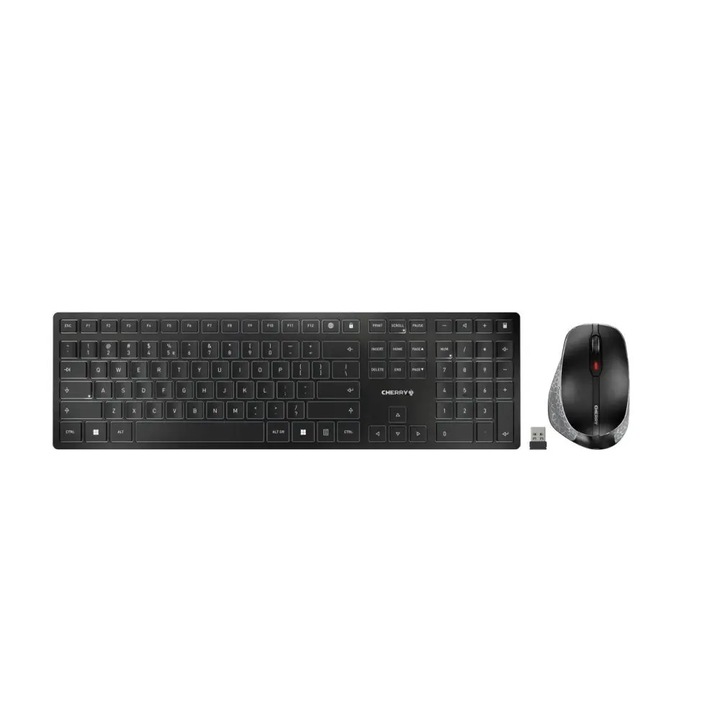 Set tastatura si mouse, CHERRY DW 9500 SLIM, wireless/Bluetooth, negru, 110 taste