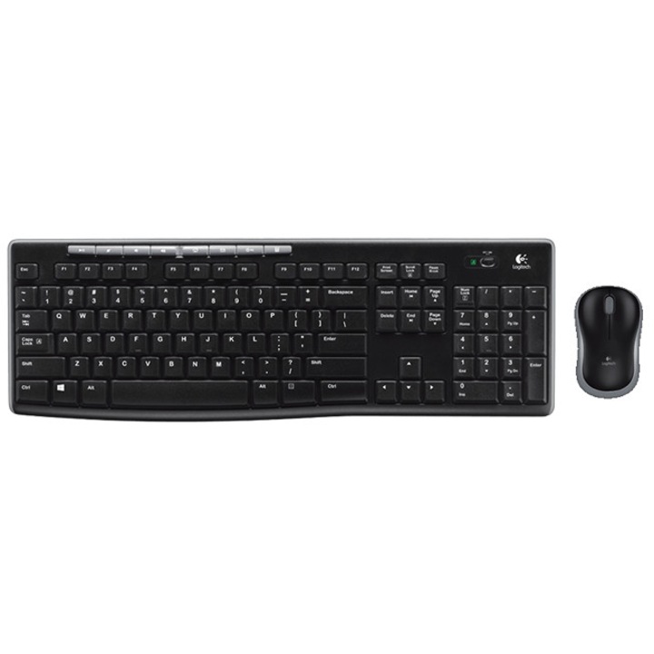 Logitech Wireless Combo MK270 billentyűzet Egér mellékelve Univerzális USB QWERTZ Svájc Fekete (920-004534)