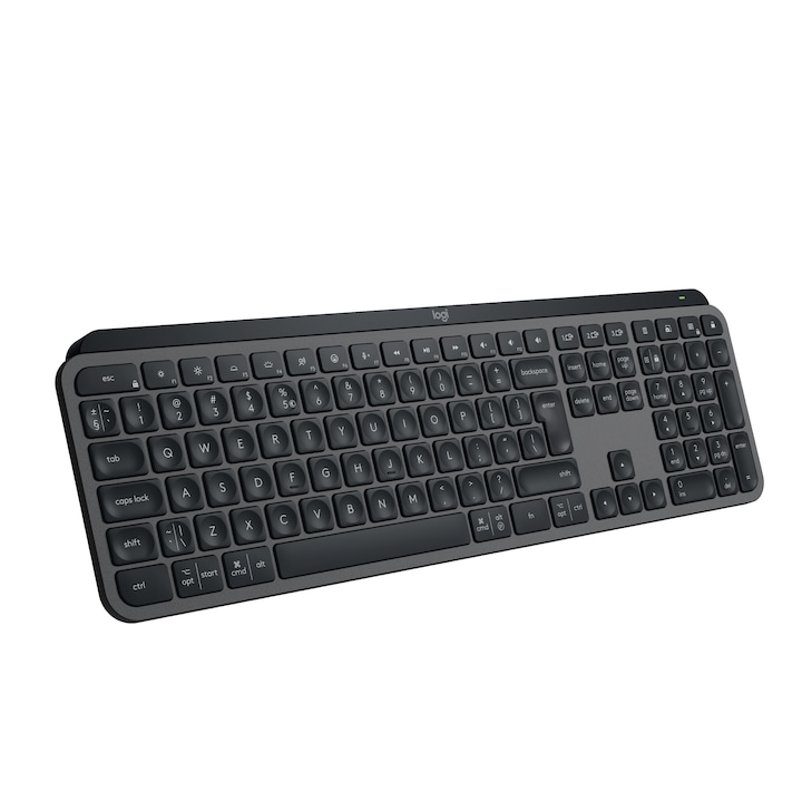 Клавиатура, Logitech MX Keys S, безжична/Bluetooth, LED осветление, черна