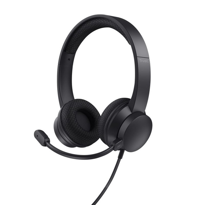 Trust Ayda USB-ENC Headset Black, 243582, Mikrofon/Fülhallgató