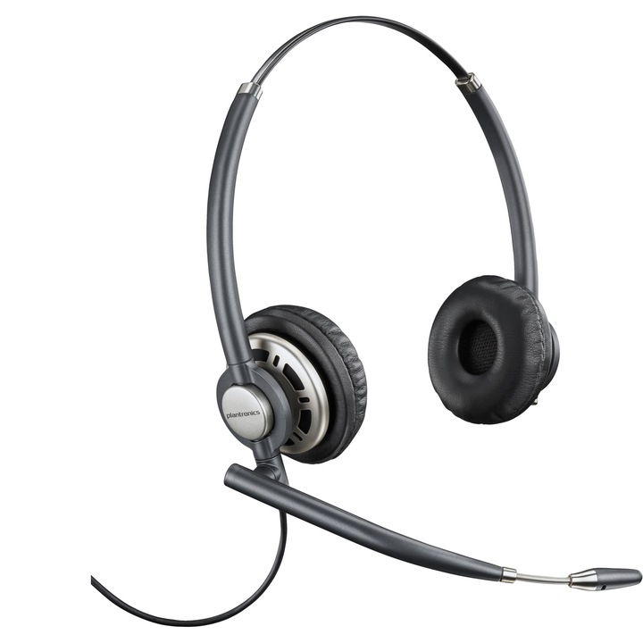 Слушалки, Over the Ear, Poly EncorePro 720, жични, за офис/кол център, черни
