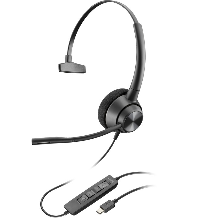 Casca, HP EncorePro 310, Over the ear, Wired, Negru, 2.19m