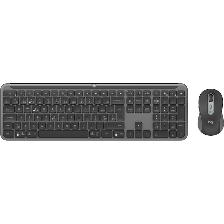 Комплект клавиатура и мишка Logitech MK950 Signature for Business, безжична + Bluetooth, черна