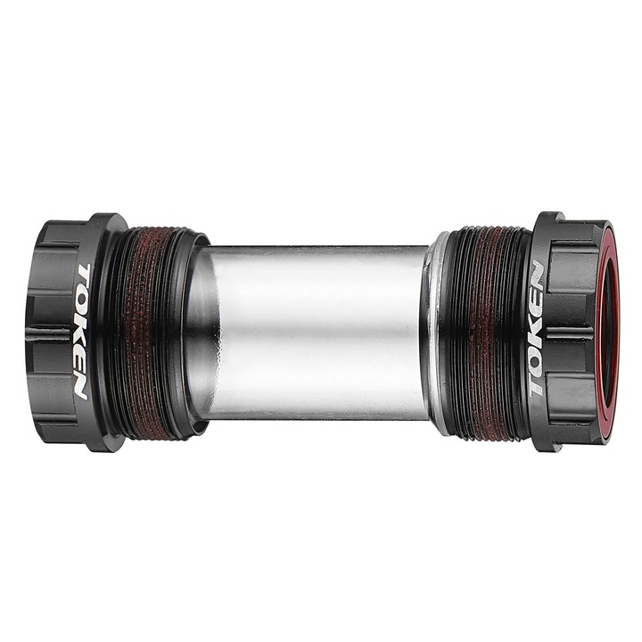 Monobloc pedalier, Token TK888TBT, tipul de cadru BSA, rulmenti ceramici TBT, negru, 68g, Premium