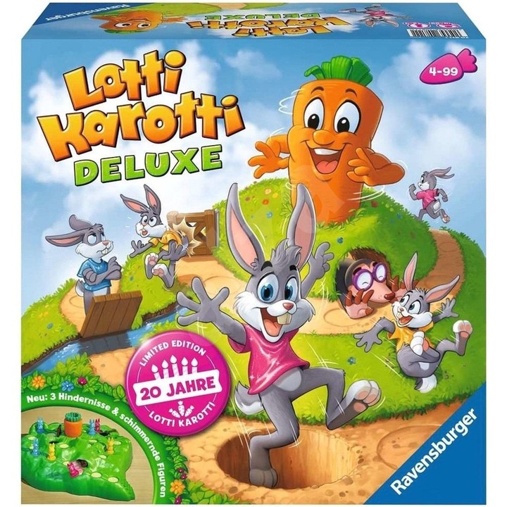 Joc de societate Ravensburger Lotti Karotti Deluxe, pentru copii, multicolor, 27x27x11 cm