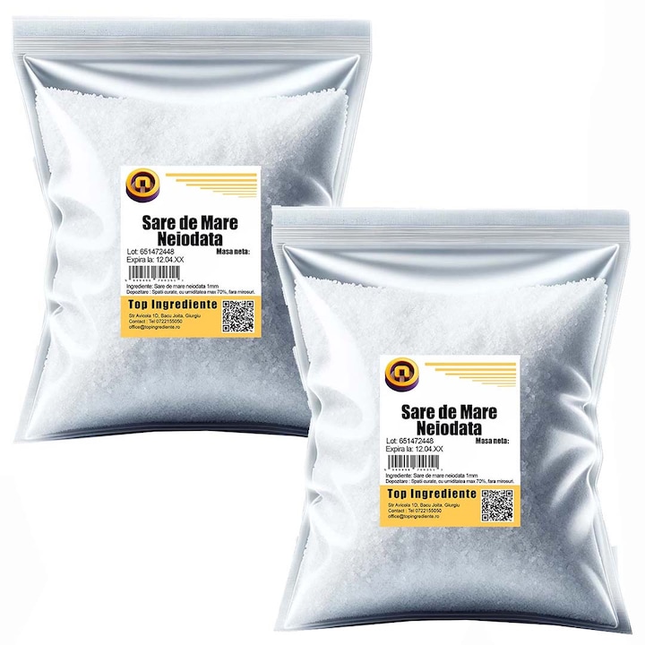 Sare De Mare Neiodata - Naturala fara Antiaglomerant 2X1kg