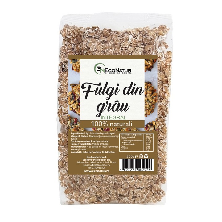Fulgi din grau integral 500g EcoNatur