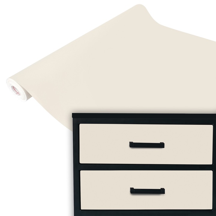 Folie autocolanta pentru mobila de bucatarie, vanzare la metru, 67.5 x 100 cm, DecoMeister®, Model Nisip Mat, F065-067-0100