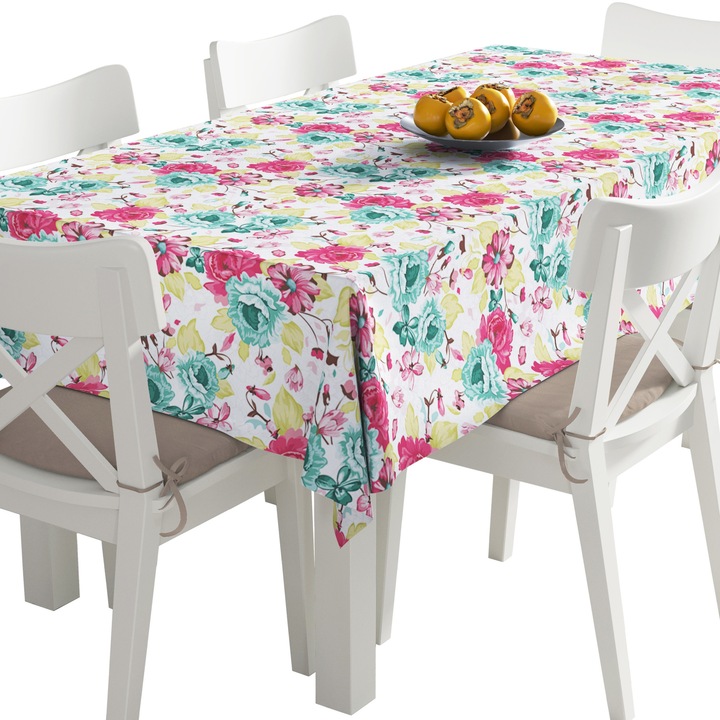 Abrosz, festett virágok 3, Poliészter, Téglalap, Méret: 140 cm x 250 cm, TDX053/250