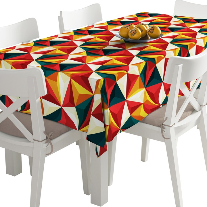 Abrosz, 3D háromszögek, poliészter, téglalap, méret: 140 cm x 250 cm, TDX072/250