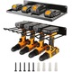 Set 2 Rafturi Pentru Scule, Zggzerg, Montate pe perete, 20 kg capacitate incarcare, Agatat scule si accesorii, Cu Suruburi de montare, dop de plastic, Pentru mecanic, electrician si hobbyist, 41cm x 20cm, Metal, Negru