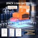Elektromos kertészeti olló, Folixs®, kefe nélküli motor, 21 V, 800 W, 2 elem, 2 szénacél pengével, vágási szélesség 0-30 mm, narancs