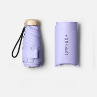 Umbrela pliabila, portabila, protectie UV, mov, pentru 1-2 persoane