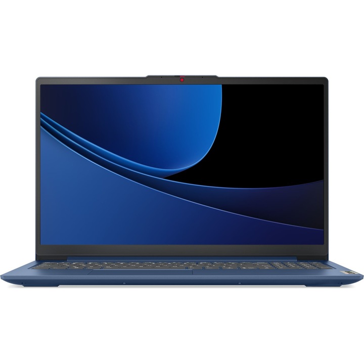 Лаптоп Lenovo IdeaPad Slim 3 15IRU9 с Intel Core 5 120U (0.9/5.0GHz, 12M), 16 GB, 512GB M.2 NVMe SSD, Intel Iris Xe Graphics, Windows 11 Pro, Син