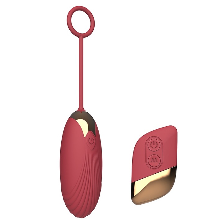 Vezeték nélküli vibrátor, 10 rezgési frekvencia, kétrétegű szilikon, 50 decibel alatt, vízálló, USB gyorstöltés, piros