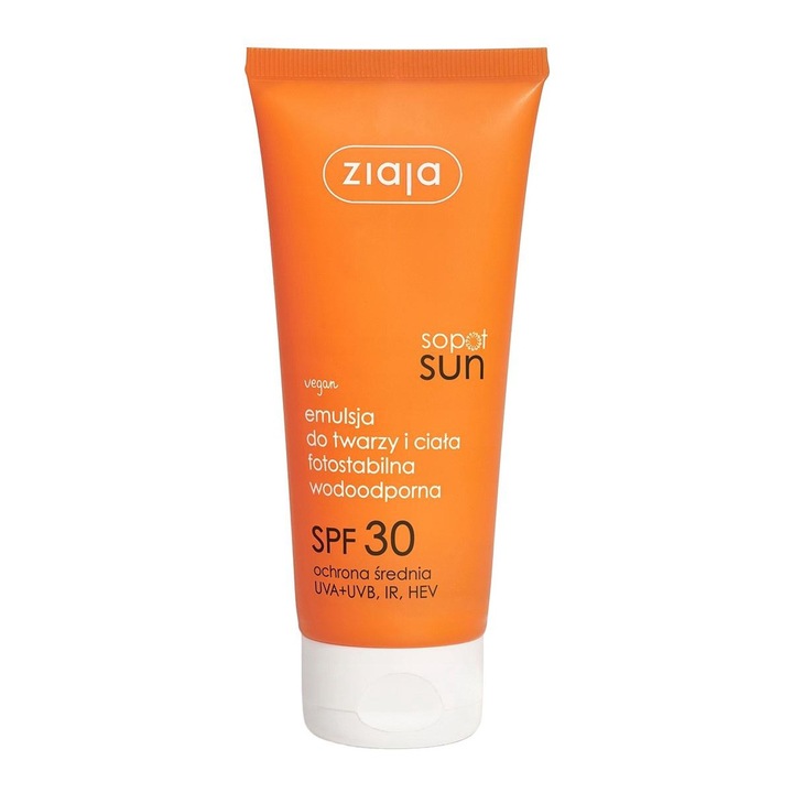 Емулсия за тен със слънцезащита, Ziaja Sopot, SPF30, 100 мл
