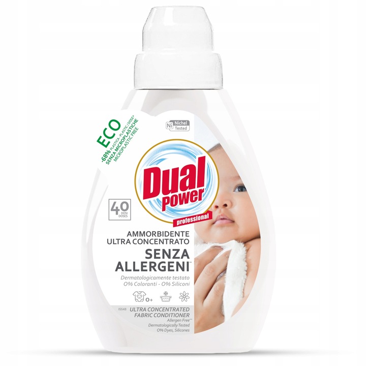 Öblítőszer, Dual Power, Ultra, Allergénmentes, Nagyon érzékeny bőrre, 600 ml