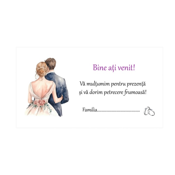 Plic Bani Nunta Verghete - Set 10 buc