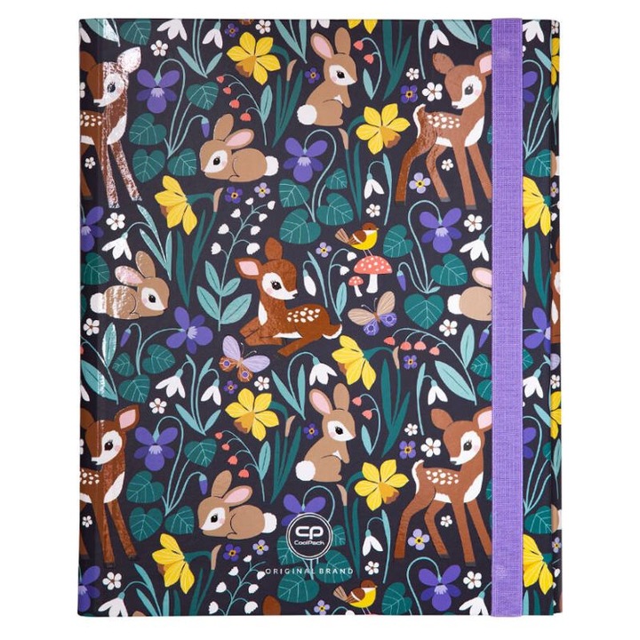 Dosar cu banda elastica CoolPack, Oh my deer, A4, Multicolor