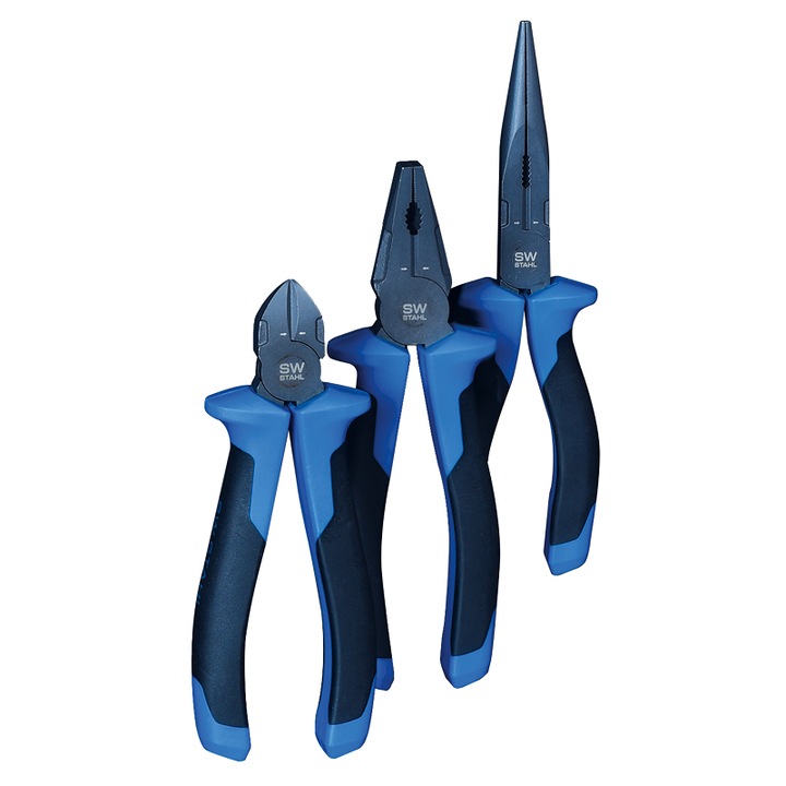 Set 3 clesti izolati SW-Stahl, maner din plastic bicomponent, otel crom vanadiu