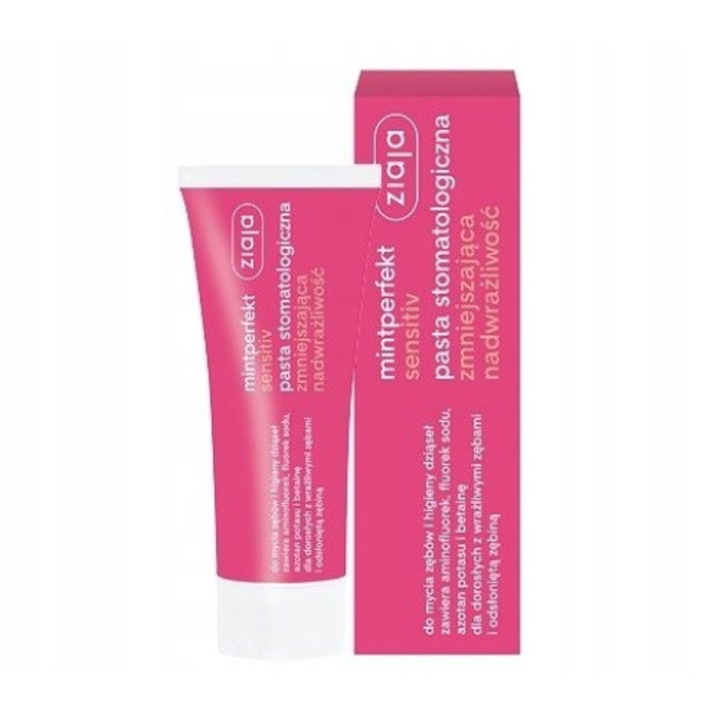 Паста за зъби, Ziaja, Mintperfekt Sensitive, 75 мл