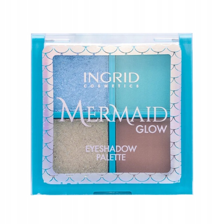 Палитра сенки за очи Ingrid Mermaid Glow Oceanic, цветове, вдъхновени от океана, интензивно пигментирани