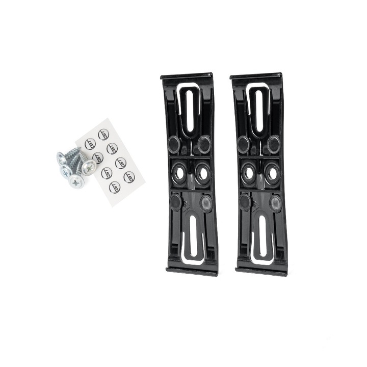 Set 2 suporti numar inmatriculare slim, culoare neagra