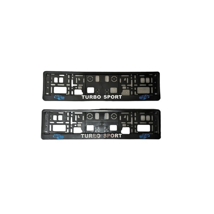 Set 2 suporti numar inmatriculare universali Turbo Sport