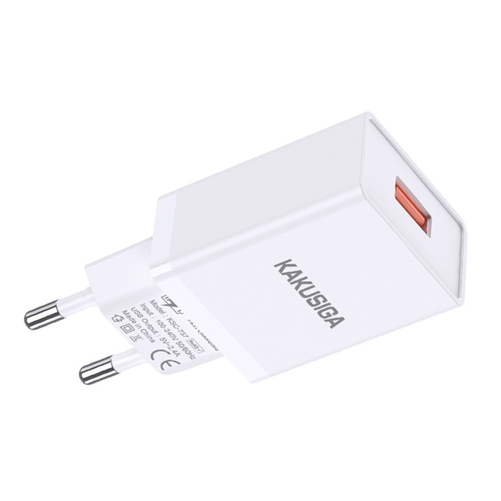 Incarcator Retea Premium Adaptive Fast Charging 2.4A USB-A Blister Retail Alb