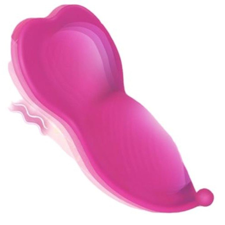 Klitorisz stimulátor vibrátor, szilikon, vízálló, 10 vibrációs mód, rózsaszín, USB újratölthető