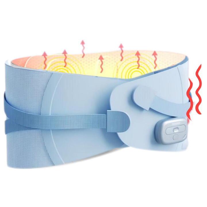 Centura Wireless Premium de Masaj pentru Spate si Talie, Decompresie Lombara Profesionala, Tehnologie Terapeutica pentru Ameliorarea Durerilor si Reducerea Inflamatiilor, 3 niveluri de incalzire, 15 niveluri de EMS