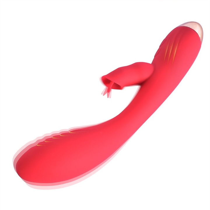 Vibrátor pároknak, csikló stimuláció, 10 rezgésmód, vízálló, piros