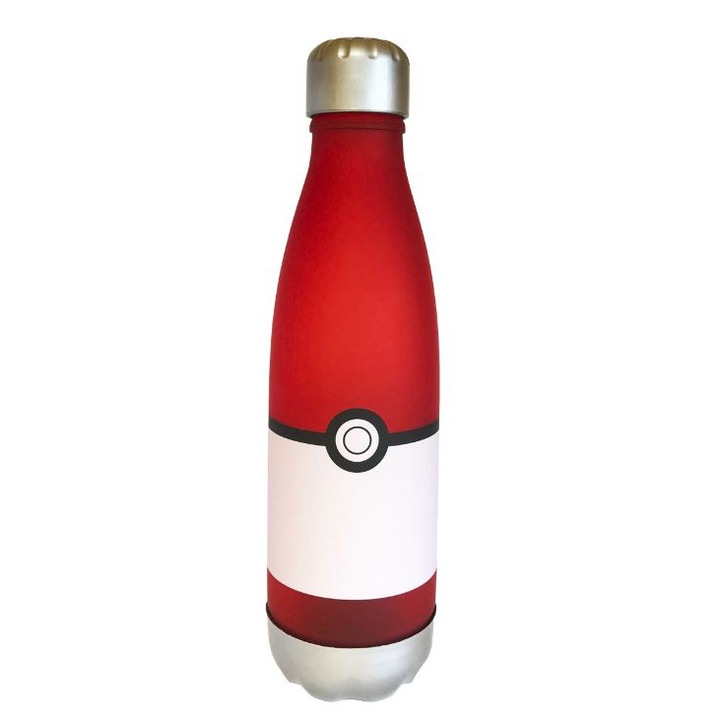 Sticla apa aluminiu Poke-Ball Pok├⌐mon, 650 ml Rosu