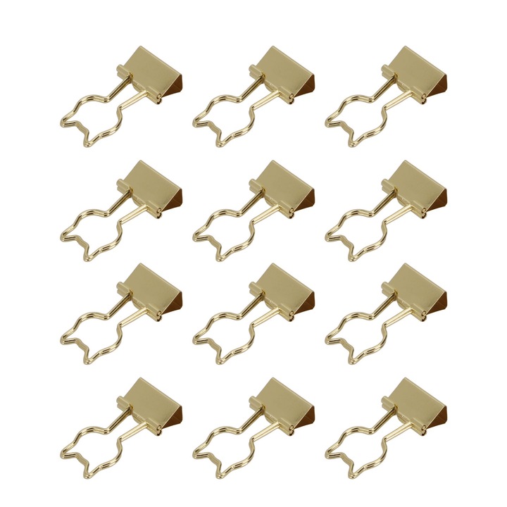 12 броя сладки кламери за подвързване във формата на котка, със силна сила на захващане, метални кламери за хартия за офис консумативи